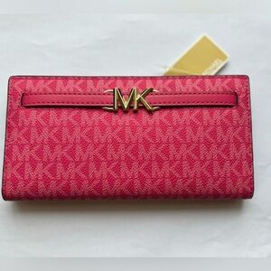 MICHAEL KORS_Reed Large Leather Snap Flat Wallet